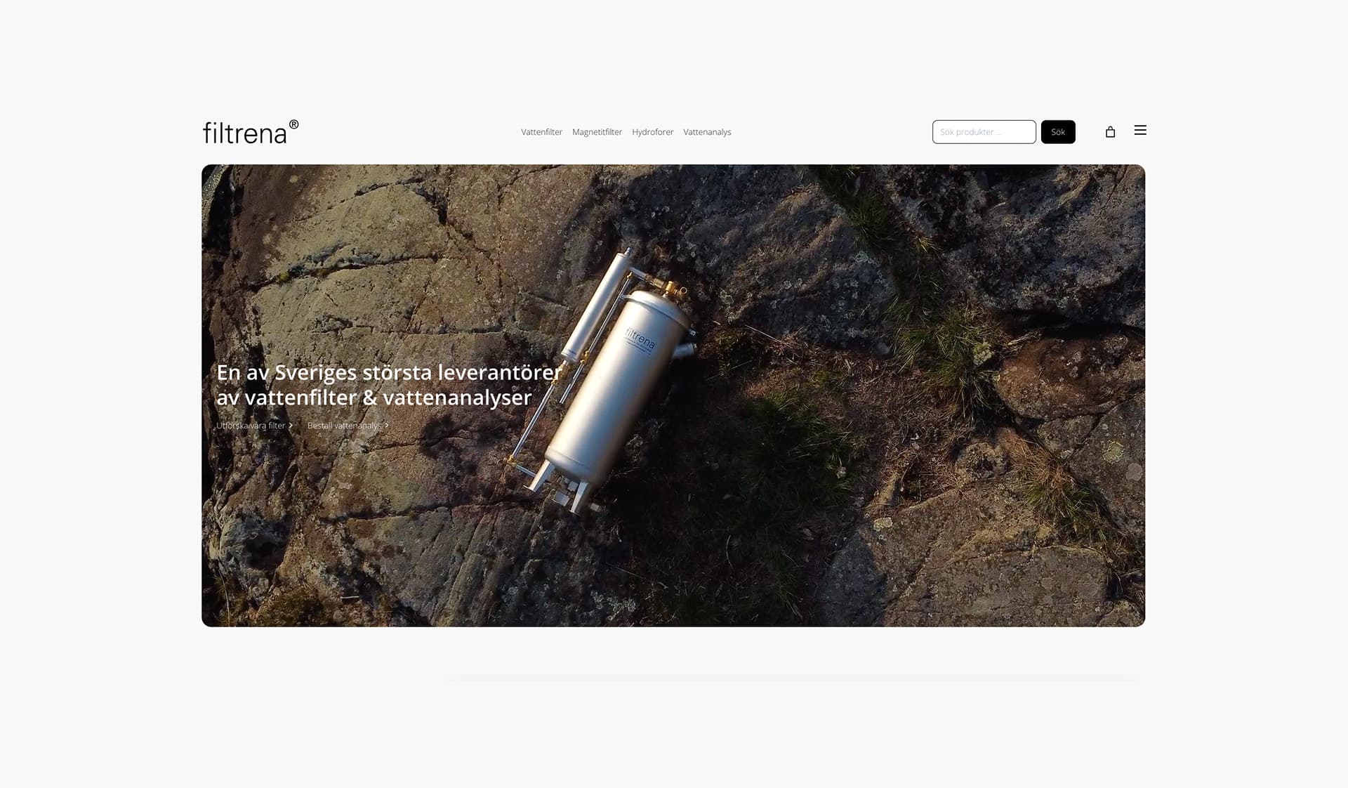 Hemsida till Filtrena – bild 1