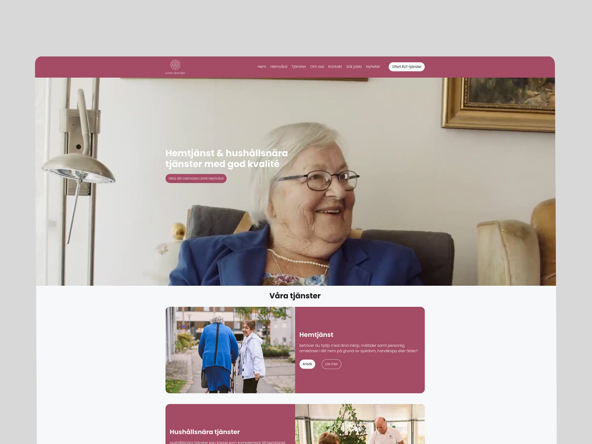 Ny hemsida till Linné Hemvård – bild 1